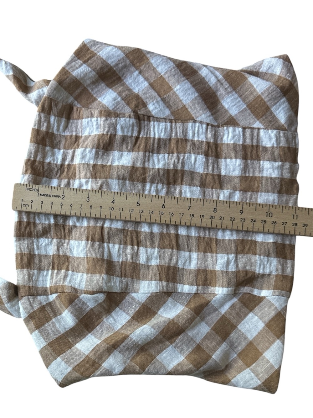 NWOT Gingham Halter Camisole in Mustard and White - Picture 6 of 7
